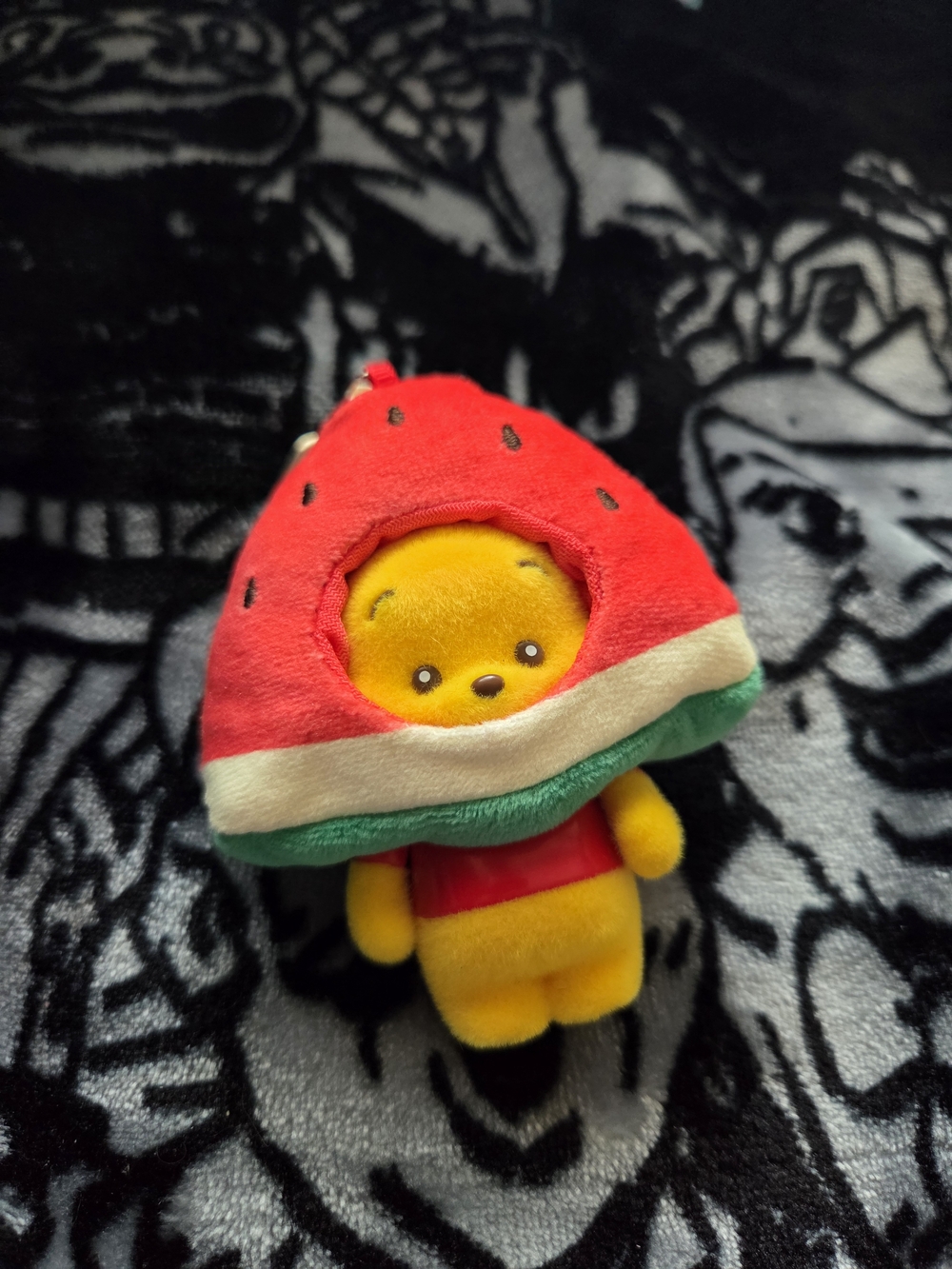 Disney Miniso Winnie the Pooh Plush Keychain - We Love Watermelon Plush Keychain